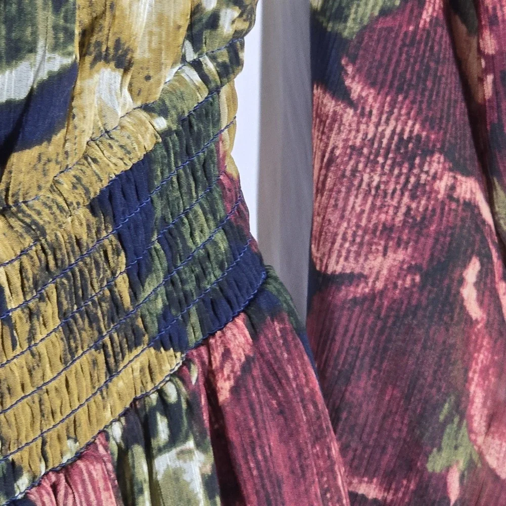 Abercrombie & Fitch‎ Floral Maxi Dress Off Shoulder Boho Cottagecore Size S